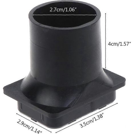 Conduit d'air en plastique de 27 mm pour ventilateur de barbecue/fumoir de 75 x 75 x 30 mm (1/4)