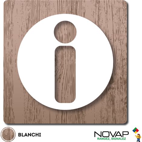 Plaque Information - Wood Chêne blanchi 90x90mm - 4360027 (1/2)