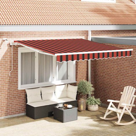 Tela de toldo Naranja y Marrón 300 x 250 cm Poliéster