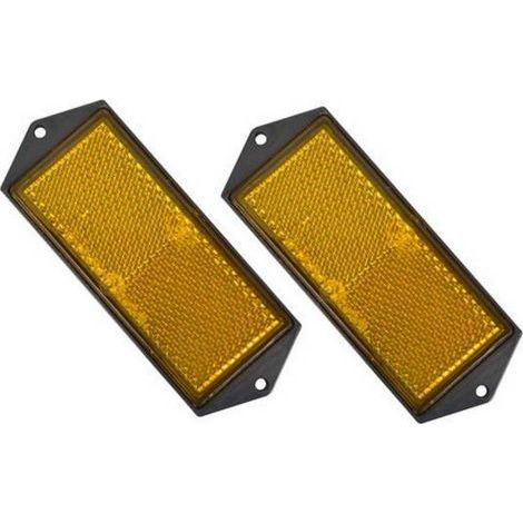 2 orangefarbene Reflektoren 104 x 40 mm (1/5)
