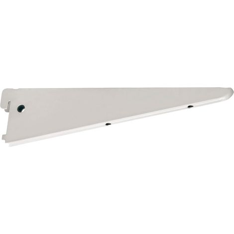 Console double au pas de 50 – Acier laqué – Longueur 170 mm – Charge maxi 55 kg – Pour tablette bois ou verre – Element System