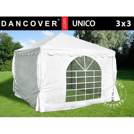 Partyzelt UNICO 3x3m, Weiß - Dancover