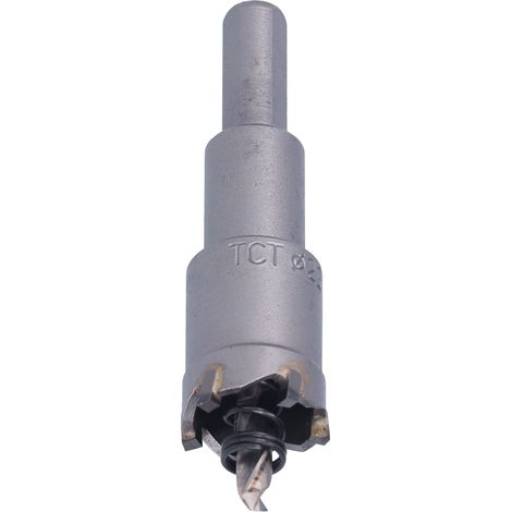 Scie cloche HSS 22mm, 3 lames acier rapide, coupe inclinée, coupeur métal durable avec clé hexagonale, usage professionnel. (1/5)