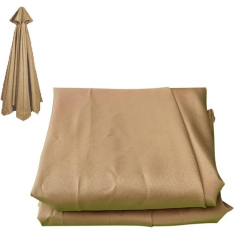 Replacement Market Umbrella Canopy, Outdoor Parasol Top Cover, Umbrella Canopy Replacement, Patio Umbrella Canopy Cover Replacement, 10 Ft 8 Ribs 6 Ribs Umbrella (Color : Khaki, Size : 3m/10f (1/5)