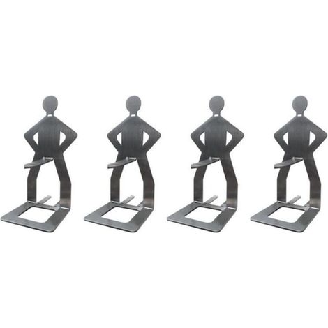 Juego de 4 parrillas de acero inoxidable para salchichas, ideales para barbacoa o asador giratorio portátil de 20,5 x 7,5 cm. (1/4)