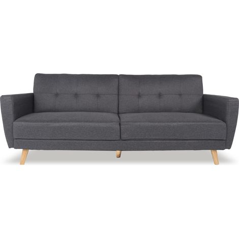 Canapé convertible Rafael Tissu Gris foncé (1/4)