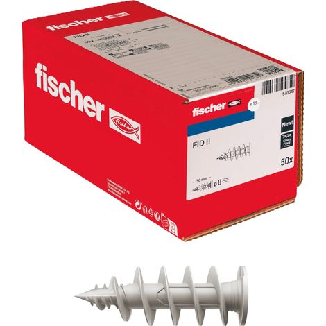 Tassello per Pannelli Isolanti Ø Foro 18 Lungh. Fischer Fid 50 Pezzi 50 mm (1/5)