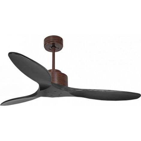 Modulo de KlassFan - Super destratificateur et ventilateur DC 132 cm Marron pales bois noir sans Lumière  25 à 40 m²