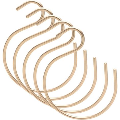 Filiyano-Lot de 5 crochets en alliage d'aluminium en forme de S, crochets multifonctionnels, supports de boucle, cintres pour pantalons, cintres de (1/5)