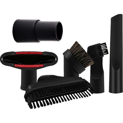 Vacuum cleaner accessories suction mouth suction head round brush brush head bristle brush inner diameter 32mm/35mm six-piece set (1/5)