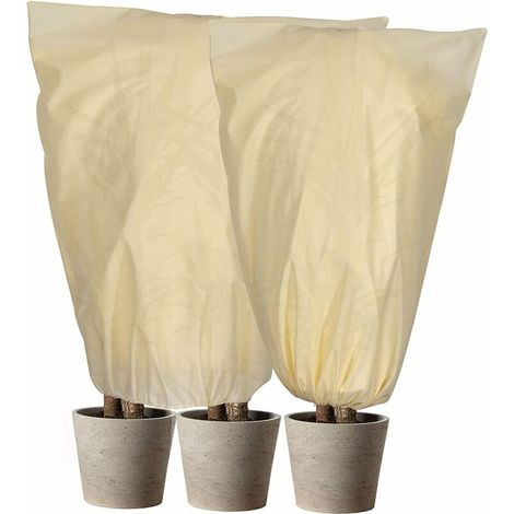 Housses pour plantes  Housse hivernage pour Plantes, Housse d'hivernage Non tissée 80 g/m² Protection Contre Le Gel des Plantes en Pots et rosiers (100x80cm) (1/5)