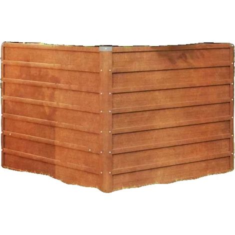 Hochbeet, Cortenstahl-Konstruktion, 100 cm x 100 cm x 77 cm, Wetterbeständig, Geeignet für Gemüse, Umweltfreundliche Materialien (1/5)