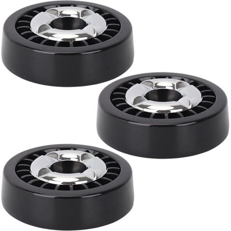 Juego de 3 ceniceros, resistentes al viento, de metal negro, con interior de plástico, para uso interior y exterior. (1/5)
