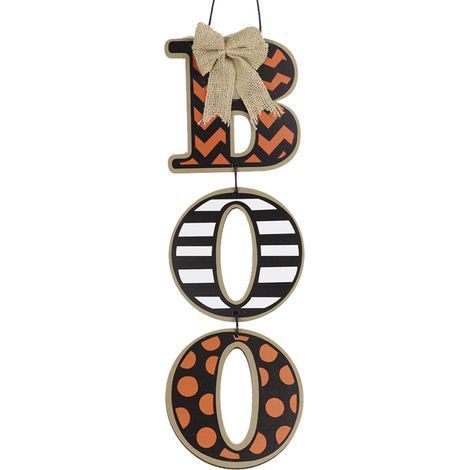 FITLAB-Décoration D'Halloween Plaque Suspendue Lettre Panneau Suspendu Signe Artisanat En Bois Pour La Maison Festival Fête (1/5)