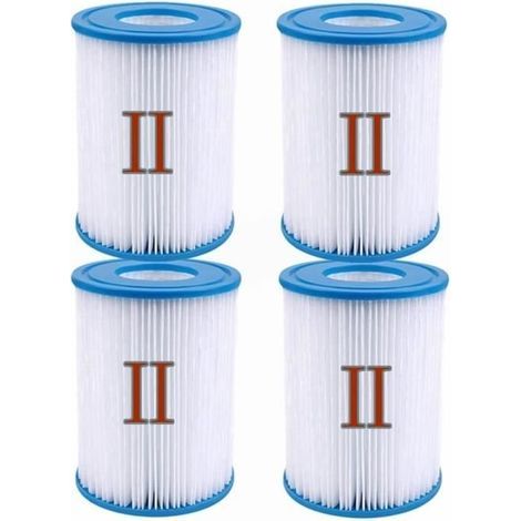 Pack of 4 replacement type II filter cartridges for filter pump 58363, type 2 pool filter, cartridge A323 (1/4)