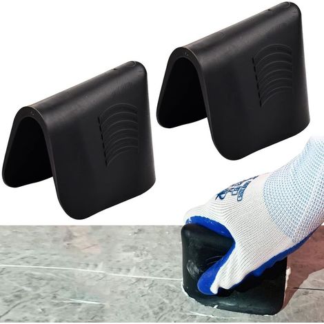 Outil de finition de calfeutrage en 2 pièces, outil manuel pour lisser les joints, grattoir, ensemble d'outils de calfeutrage pour carrelage de cuisine et salle de bain (noir) (1/5)