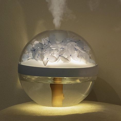 Humidificateur portable à fleurs préservées, diffuseur d'huiles essentielles, bleu (1/5)