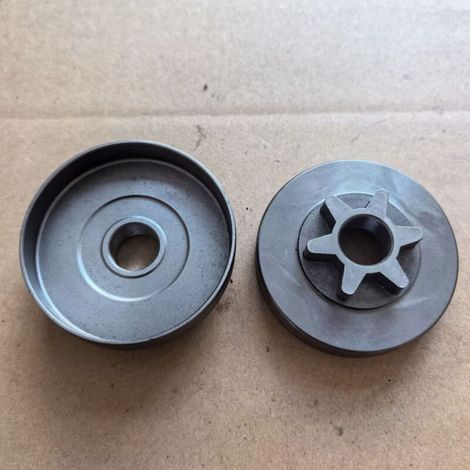 Pignon de tambour d'embrayage CS-2511TES, 3/8" 6T, A556-00172 : Disque entraîné, pignon d'embrayage, pas de 3/8, 6 dents, convient aux tronçonneuses Kyoritsu.