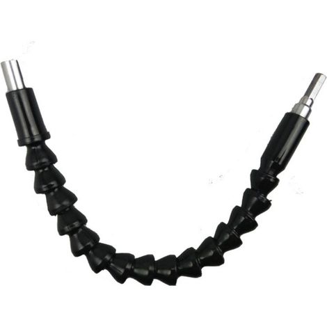 Flexible perceuse visseuse electrique et tournevis-Aimanté 360° rallonge à cardan 295mm avec embout mandrin pour renvoi angle à 90° plus (1/5)