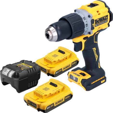 DeWalt DCD 805 D2 Perceuse-visseuse à percussion sans fil 18 V 90 Nm Brushless + 2x batterie 2,0 Ah + chargeur