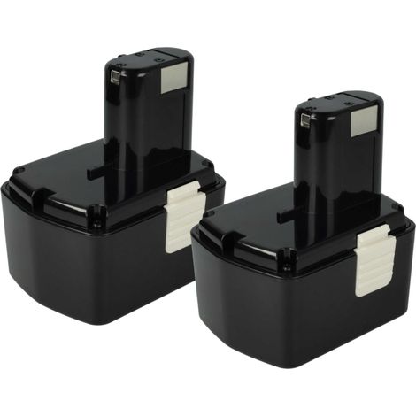 vhbw 2x Akku kompatibel mit Hitachi WH 14DA, WH 14DAF2, UB 18DL, DV 14DVL, G 14DL, UB 18D, DV 14DVKS Werkzeug (3300 mAh, NiMH, 14,4 V)
