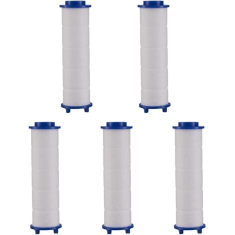 Lot de 5 filtres pour douchette Filtre remplaçable - Pour pommeau de douche - Système de filtration des particules - Economise et filtre l'eau