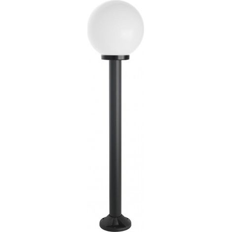 Lampadaire extérieur 125cm boule 25cm E27 noir IP43 (1/3)