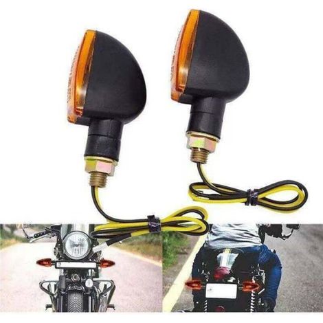 Ampoule Clignotant - 12 V - Pour Moto - 5 W - Verre Ambre - Lot De 4 Pièces (1/4)