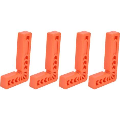 4 carrés en plastique de type L, multi-usages, forte praticabilité, positionneur à angle droit en plastique pour tiroirs, 4 pouces, 100 mm (1/4)