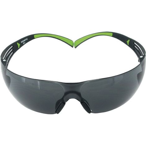 Lunettes de sécurité SecureFit-SF400 EN 166.EN 170 branches noir vert Verres gris.