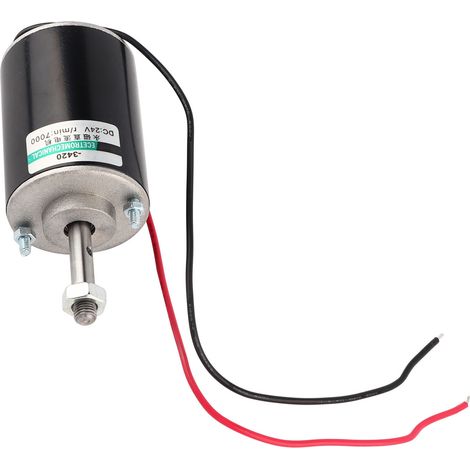 30-W-24-V-Miniatur-Elektromotor mit Bürsten, Hochgeschwindigkeits-Permanentmagnet (7000 U/min), geräuscharm, Rechts- und Linkslauf (1/5)