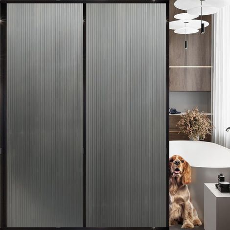 Film de confidentialité pour fenêtre, motif arc-en-ciel long, autocollant statique, adapté à la porte vitrée du bureau à domicile (45x 200cm)