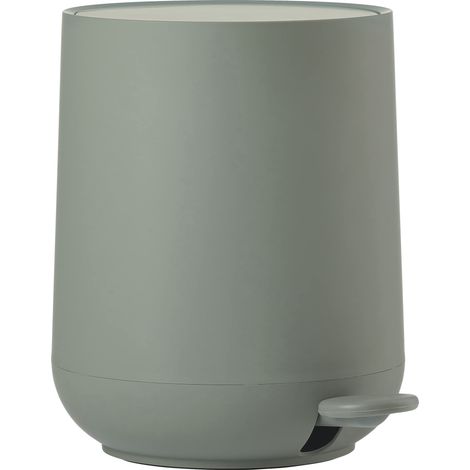 Zone Denmark Nova - Pattumiera da bagno, diametro 20,5 cm, altezza 23,5 cm, capacità 3 litri, verde oliva (1/5)
