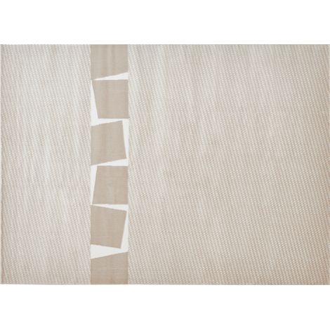 Tapis minimaliste beige et blanc 160 x 230 cm RIBBON
