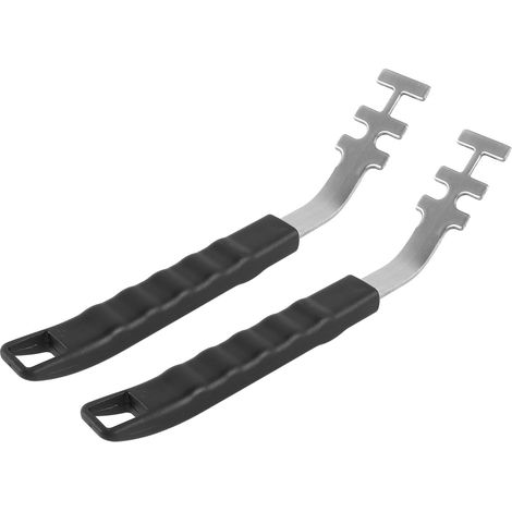 Lot de 2 Outils de Levage de Barbecue en Acier Inoxydable Outil Anti calcaire pour barbecues 27 virgule 5 x 3 virgule 5 cm 27 virgule 5 cm (1/4)