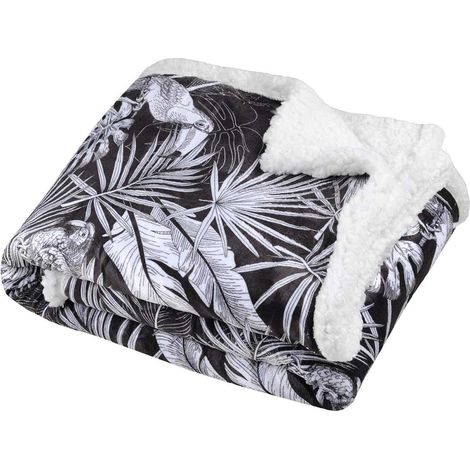 Plaid douceur anthracite 130 x 160 cm (1/2)