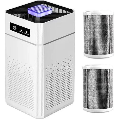 Rauch- und Geruchs-Luftreiniger mit Negativ-Ionen-Generator, HEPA-Filter, effektive Luftreinigung für Zuhause und Büro. (1/5)