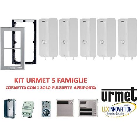 CITOFONO URMET 5 FAMIGLIE KIT COMPLETO CON CORNETTA 1150