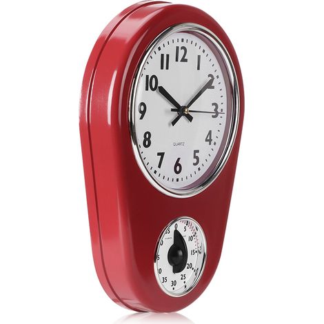 Horloge murale vintage à grande taille, minuteur de cuisine pour la maison (1/5)