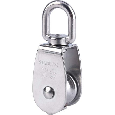 Single Wheel Pulley Block in 304 Stainless Steel, capacity of (1/5)