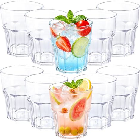 10 Pieces Reusable Acrylic Tumblers, Acrylic Tumblers (1/5)