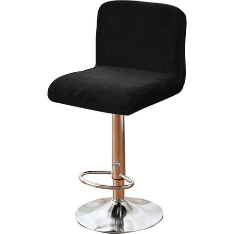 Housses de Tabouret de Bar Housses de Chaise 1 pièces Housses de Tabouret de Bar pour Salle à Manger Extensible,Noir