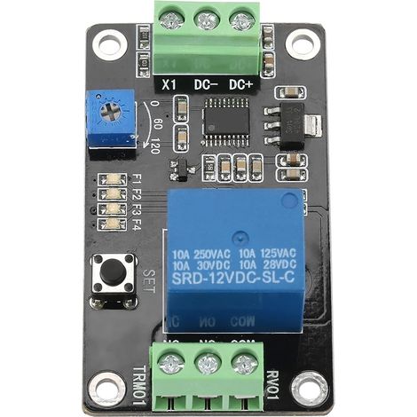 Relais Minuterie 555 DC 5V/12V/24V avec Retard ON, Retard OFF, Fonction Auto-bloquante et Délai de Déclenchement (DC12V) (1/5)