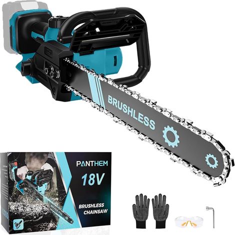 Tronçonneuse électrique sans fil 1000 W 30,5 cm pour 18 V (sans batteries) avec serrure de sécurité, lubrificateur automatique, scie à élaguer, scie à élaguer, tronçonneuse à main (1/5)