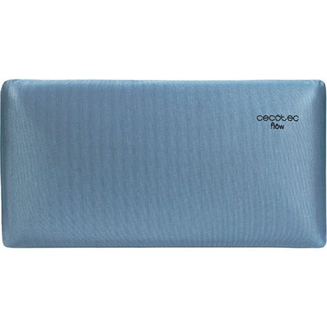 Cecotec Almohada Flow Luxury 90 cm. 100% Viscoelástica Firmeza Medio-Alta Núcleo con Carbono Activo Tacto Extra Suave Funda Transpirable Azul