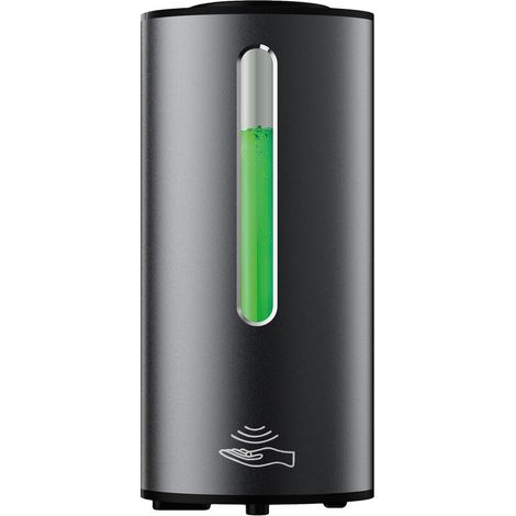 Kommerzieller automatischer Flüssigseifenspender zur Wandmontage, mattschwarz, großes Fassungsvermögen 380 ml