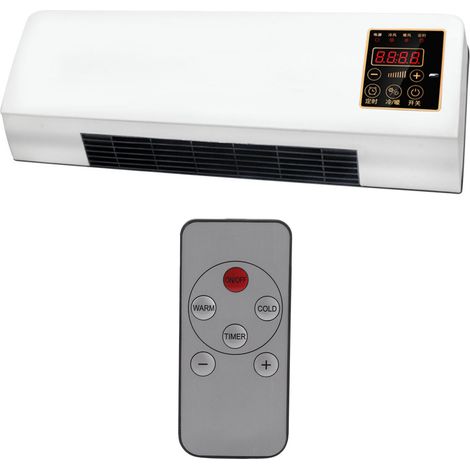 Climatiseur Portable 1800W Chauffage Refroidissement Télécommande Touch Control Étanche ABS Mural Bureau