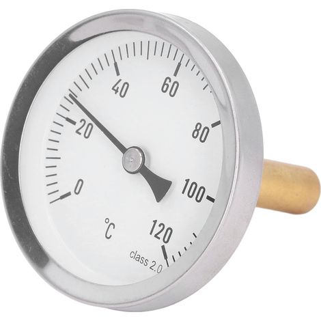 Thermomètre à cadran de 63 mm pour barbecue, type aiguille, 0-120 °C, bimétallique, pour la cuisson (1/5)