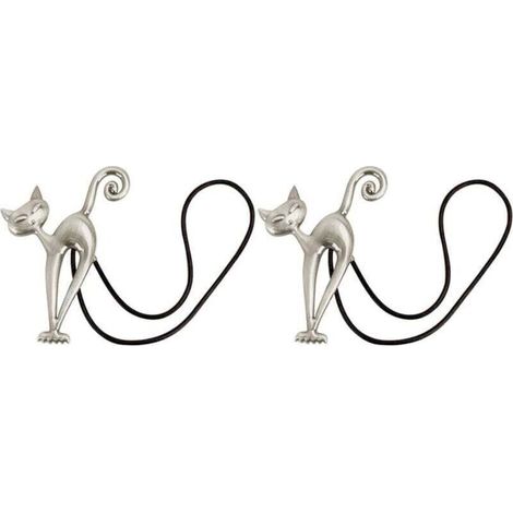 Magnetische Gardinenhalter, 2er-Set, mit niedlicher Schlaufe mit Katzenmuster, Accessoires für Zuhause, Wohnzimmer, Schlafzimmer und Büro.