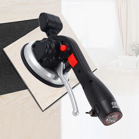 Machine portative de carreleur de tuile Tile Vibrator Tile Layer Vibration Haute Performance Vide Aspiration Lift Ventouse avec 1 Batterie et chargeur